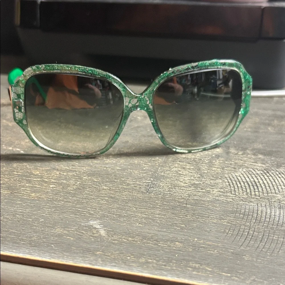Dolce & Gabbana Emerald Green Lace Sunglasses‎